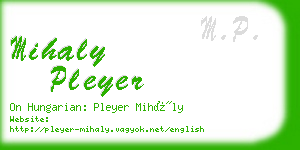 mihaly pleyer business card